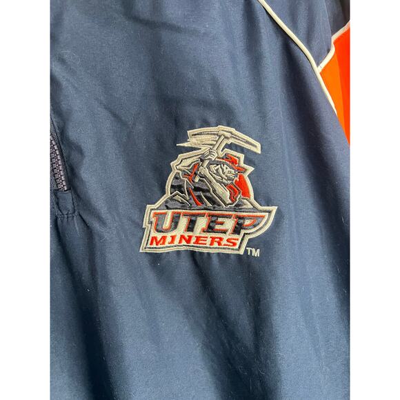 UTEP Miners Windbreaker Sweater Mens Sz XXL 1/4 Zip Pullover College Embroidered - Picture 7 of 16